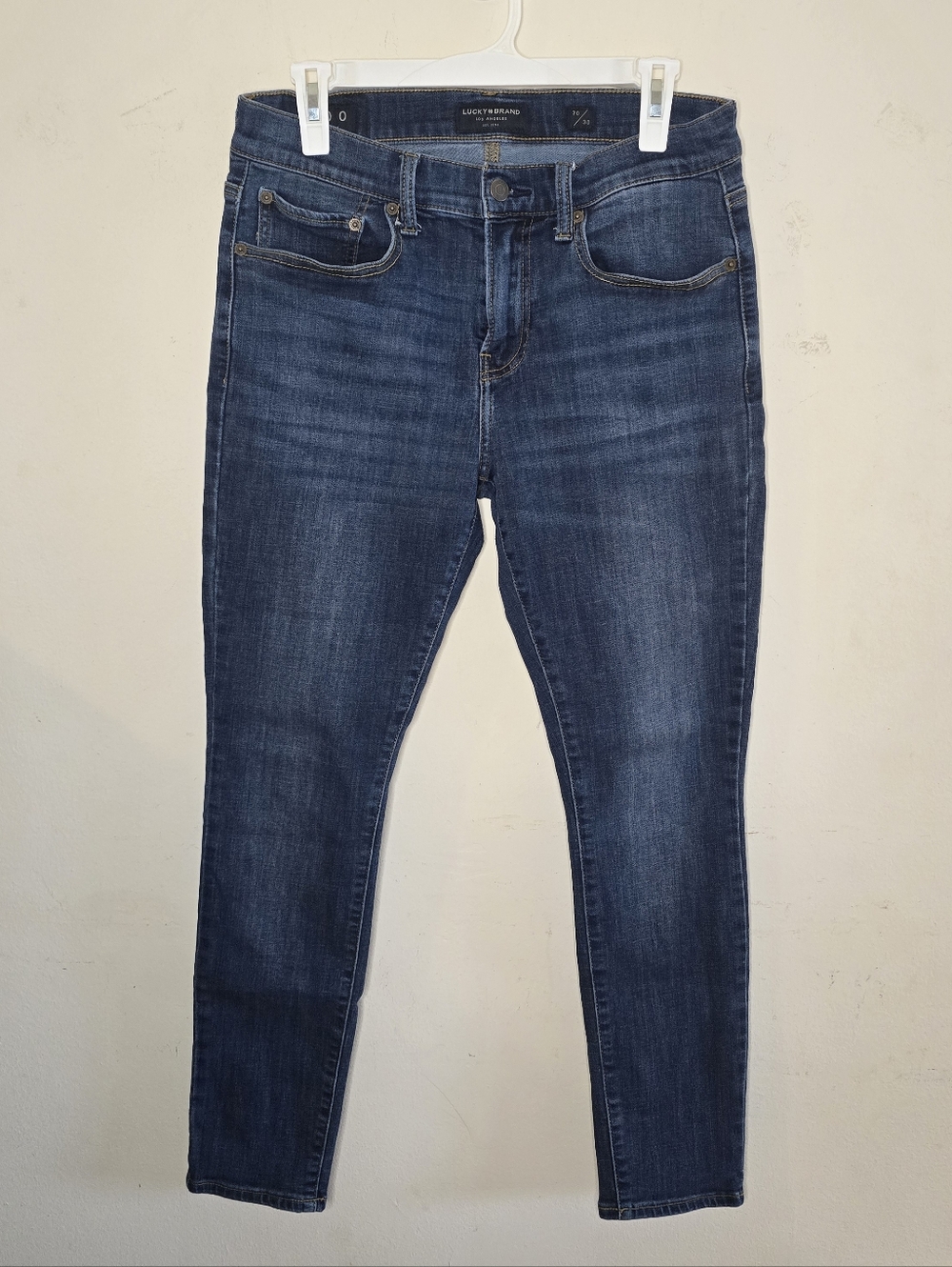 Lucky Brand 100 Skinny Jeans Women 30 Blue Mid Rise Stretch Denim Dark Wash